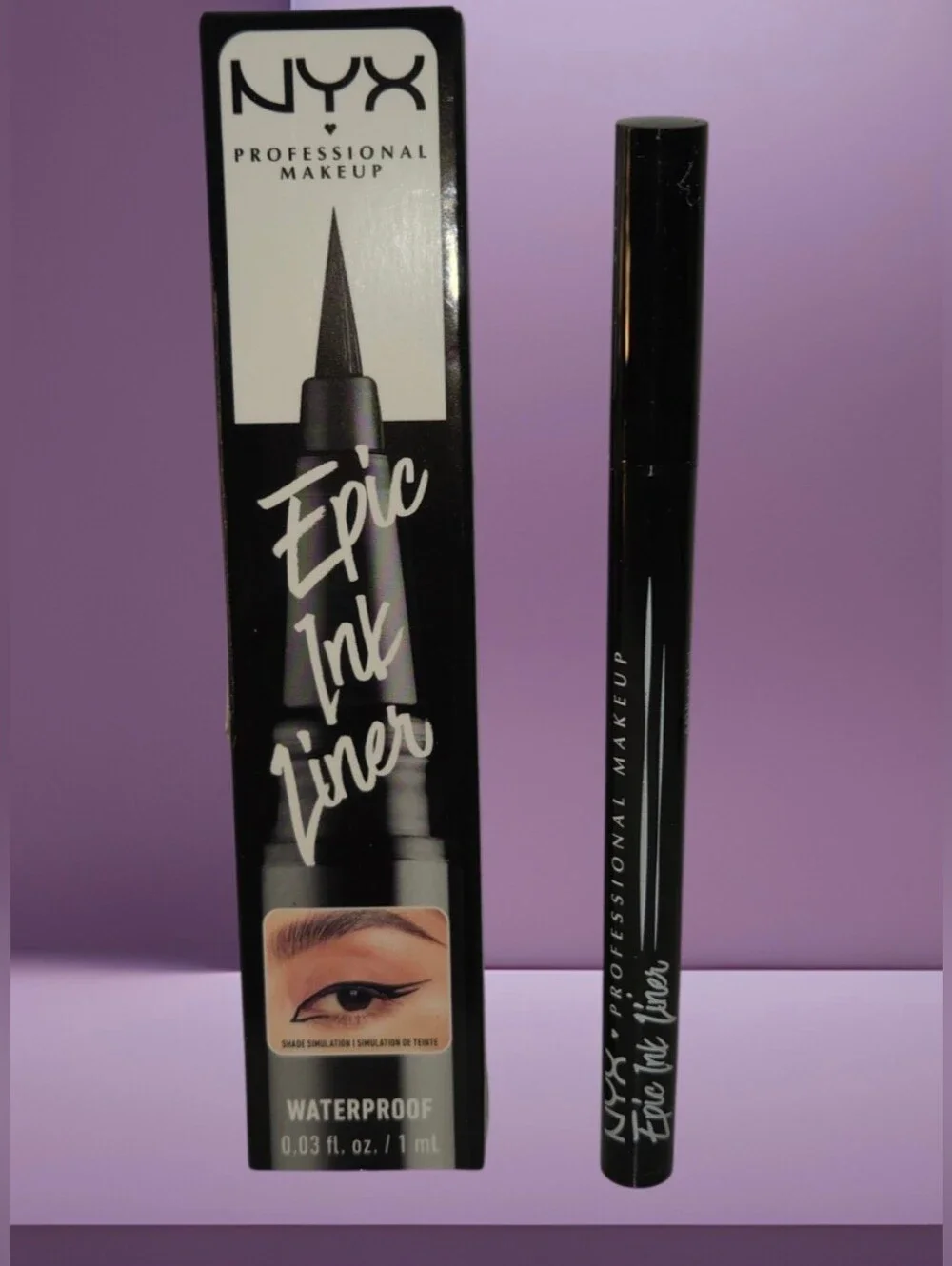 NYX PROFESSIONAL MAKEUP Epic Ink Liner Black .03oz BNIB Waterproof